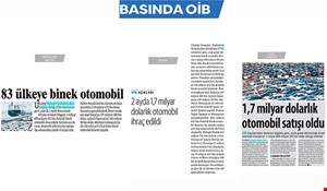 DÜNYANIN 83 NOKTASINA 1.7 MİLYAR DOLARLIK BİNEK OTOMOBİL İHRACATI!