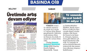 OİB AĞUSTOS AYI BASIN YANSIMALARI