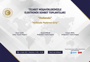 TİCARET MÜŞAVİRLERİMİZLE ELEKTRONİK SOHBET TOPLANTILARI- HOLLANDA
