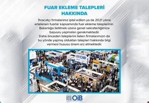FUAR EKLEME TALEPLERİ HAKKINDA