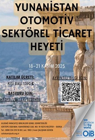 YUNANİSTAN OTOMOTİV SEKTÖREL TİCARET HEYETİ